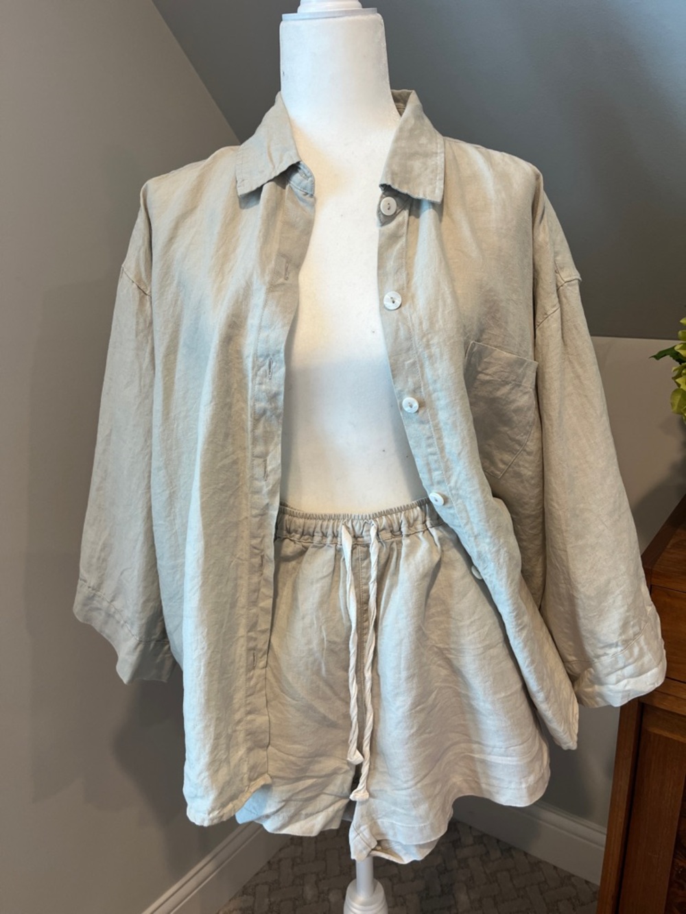 Sunday Morning Linen Short Set
